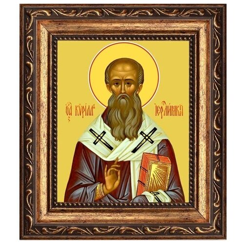 Кирилл Иерусалимский Святитель, архиепископ. Икона на холсте.
