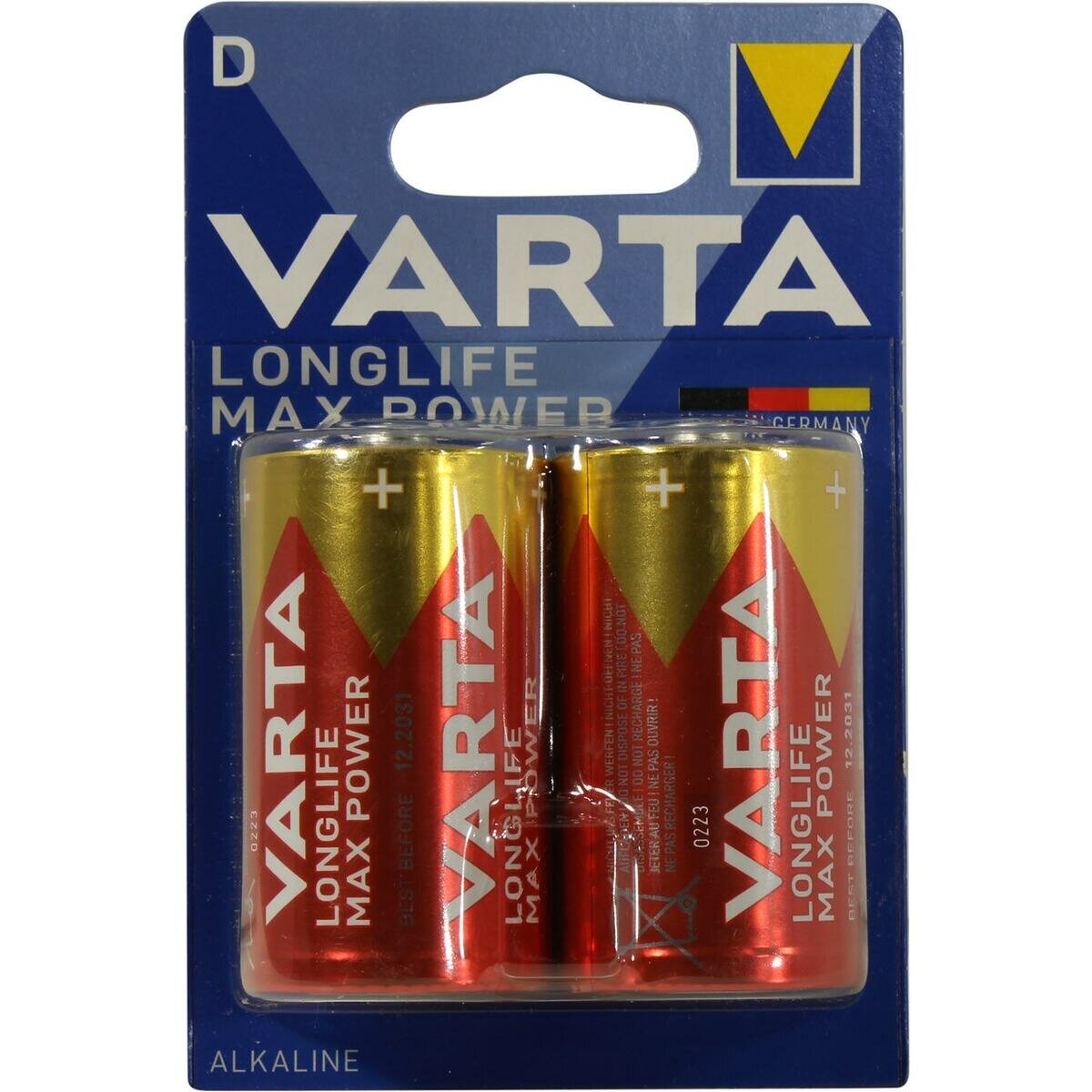 батарейка VARTA LONGLIFE MAX POWER D блистер 2шт - фото №14