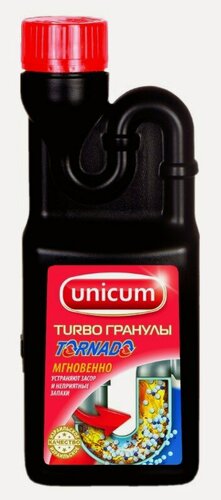 Изображение товара Набор из 3 штук Cредство для удаления засоров Unicum Tornado гранулированное 600г