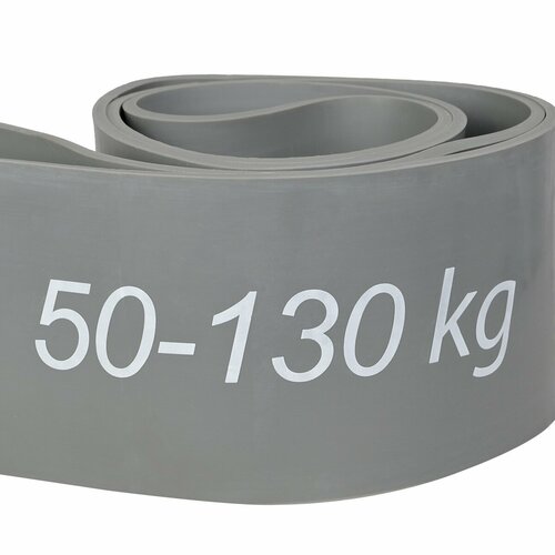 Силовая лента Резинка для подтягивания Ленточный эспандер ITEX SPORT цвет серый сопротивление 50-130 кг размер 208х101х045 см 5500₽