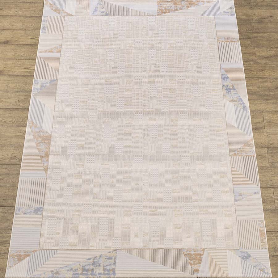 Ковер Турецкий Fest дизайн F417AB цвет BEIGE / BLUE 1.2x1.8м