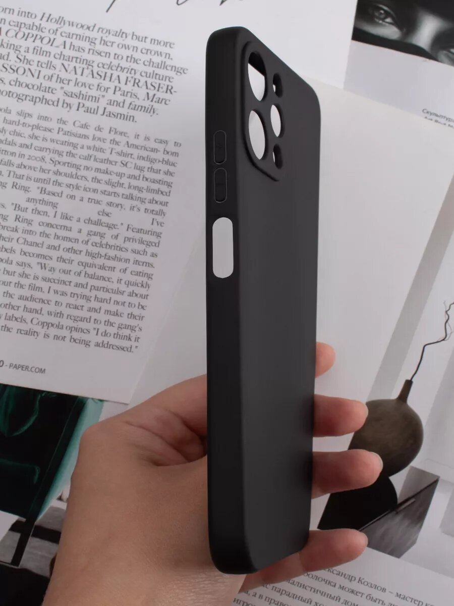 Чехол на Redmi 12 матовый силиконовый бампер — фото 1