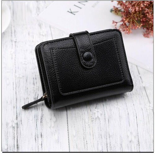 Кошелек YUMA, фактура зернистая, черный