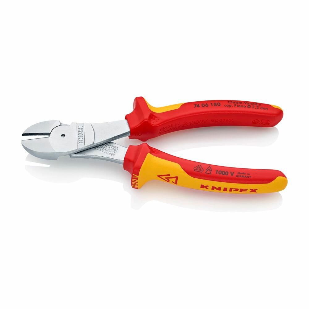 Бокорезы KNIPEX особо мощные, VDE, длина 180 мм KN-7406180 — фото 1