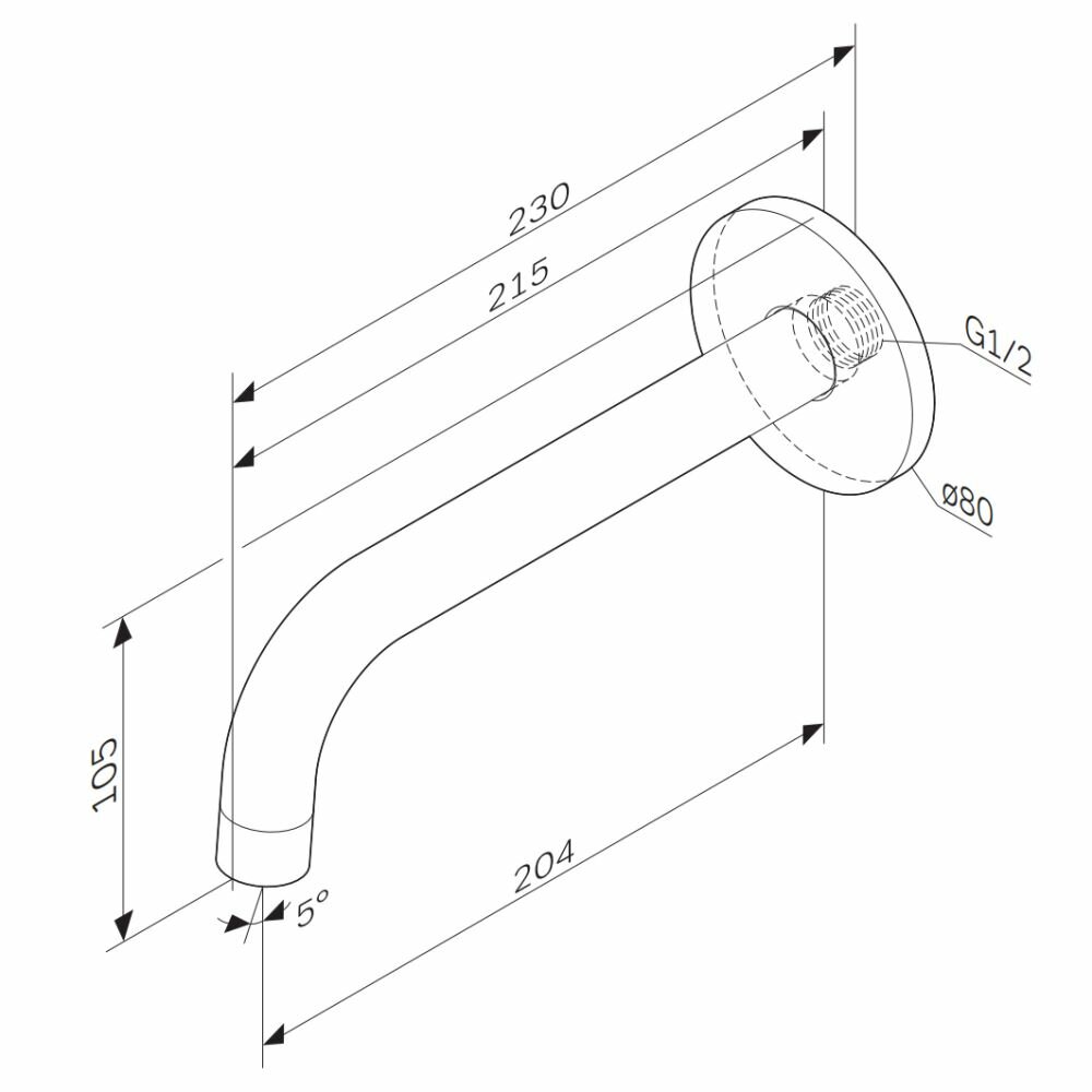 Излив для ванны с душем Am.Pm X-Joy черный - фото №8