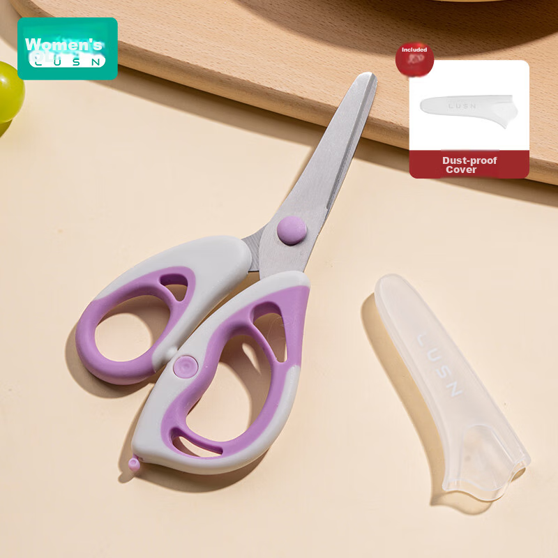 Rushan Stainless Steel Baby Food Scissors Can Cut Meat Portable for Infants Food Grinding Tool Set