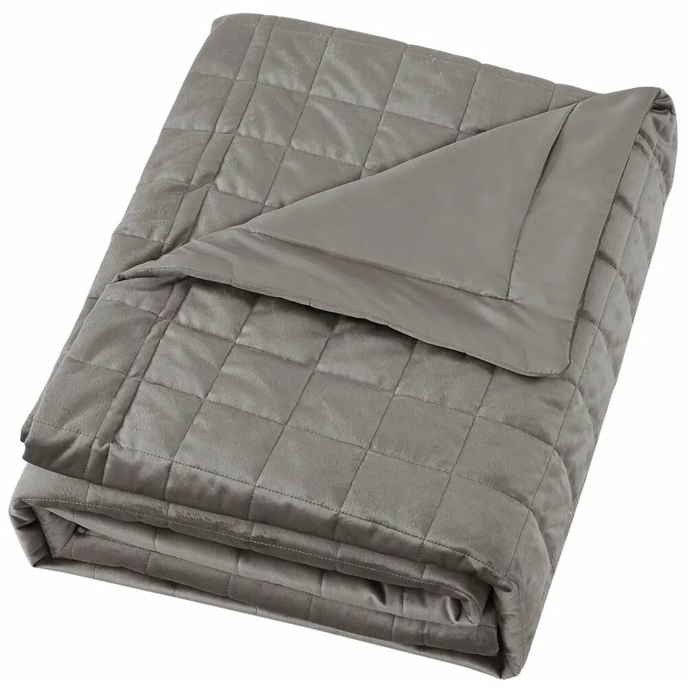 Покрывало Etna 240x220 см велюр цвет серо-коричневый