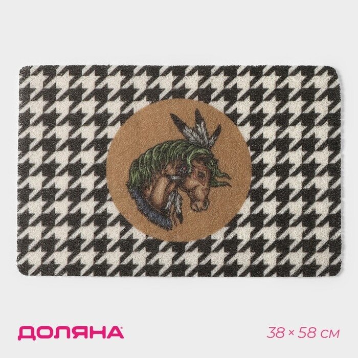 Коврик придверный Доляна Айдахо  38 58 см