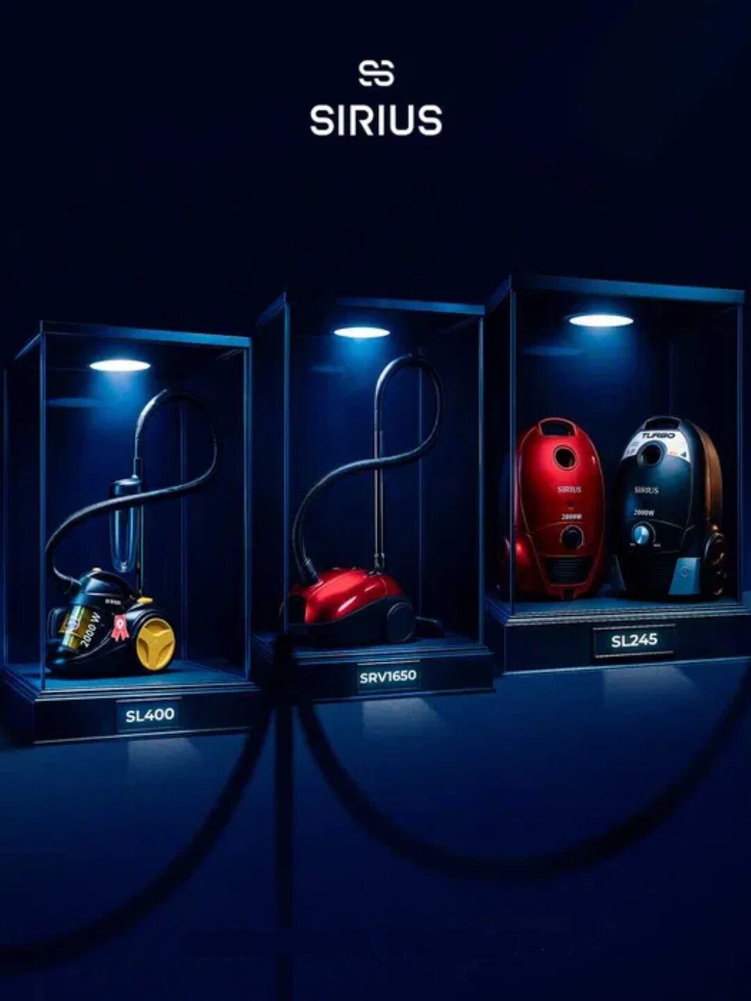 Пылесос Sirius SL 260, мешок, мощность 2000Вт, 2,5л, сухой, синий — фото 1