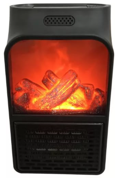 Портативный обогреватель с LCD-дисплеем Flame Heater 900 Ватт (Черный) - фотография № 4