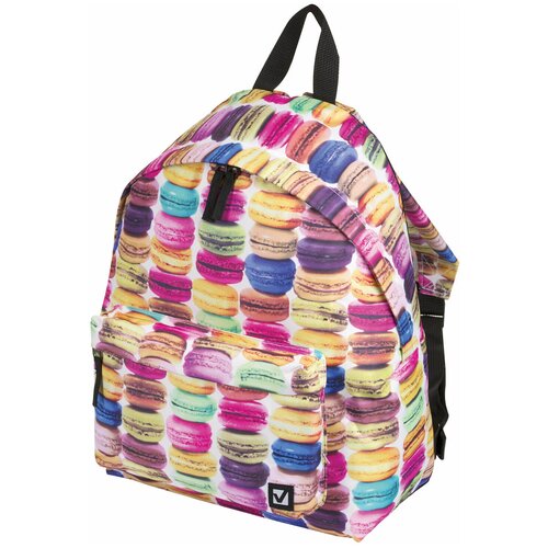 Рюкзак BRAUBERG универсальный, сити-формат, разноцветный, Сладости, 20 литров 41*32*14 cм