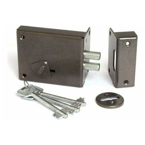 Замок накладной ЗН-4СМ-1-01 - правый (коричневый)