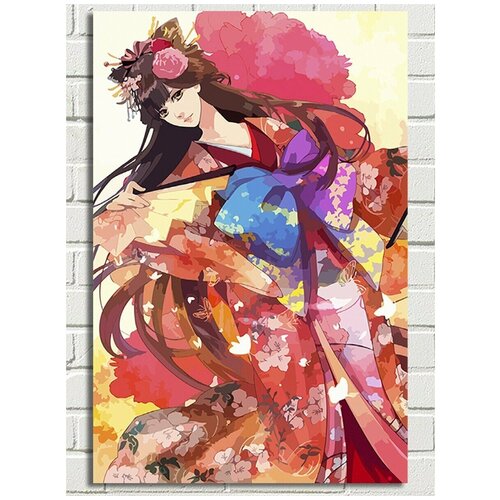 Картина по номерам Девушка гейша (красочная, яркая, Азия, Япония) - 8305 В 60x40 картина по номерам девушка красочная гейша самурай 7316 в 60x40