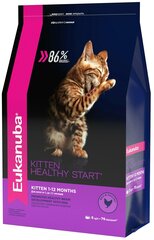 Корм сухой Eukanuba Kitten Healthy Start для котят, беременных и кормящих кошек с курицей, 400 г