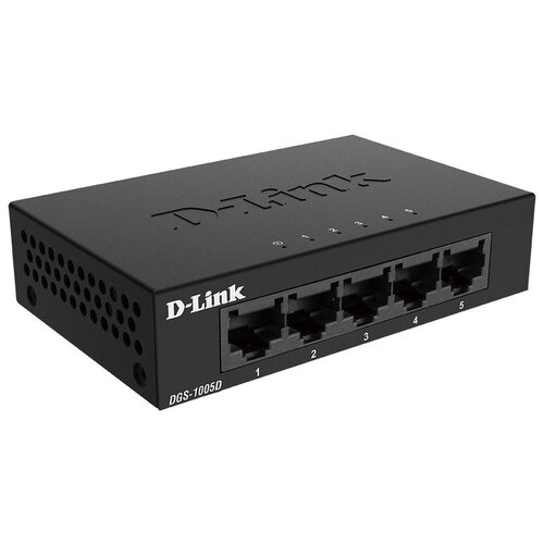 комплект 5 штук коммутатор d link l2 unmanaged switch 5x10 100 1000base t dgs 1005d j2a Коммутатор D-Link DGS-1005D/J2A