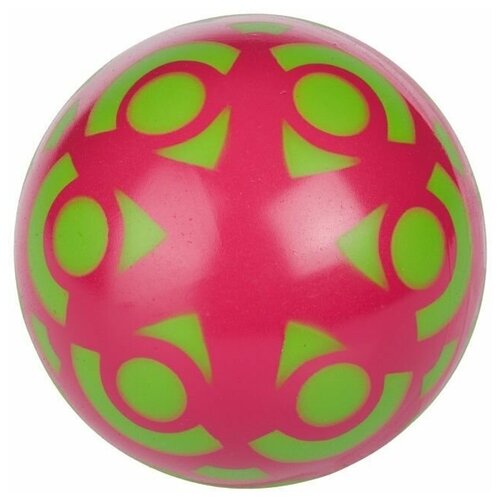 Мяч резиновый, d100 (трафаретное окр-ие, малиновый, зеленый) P4-100