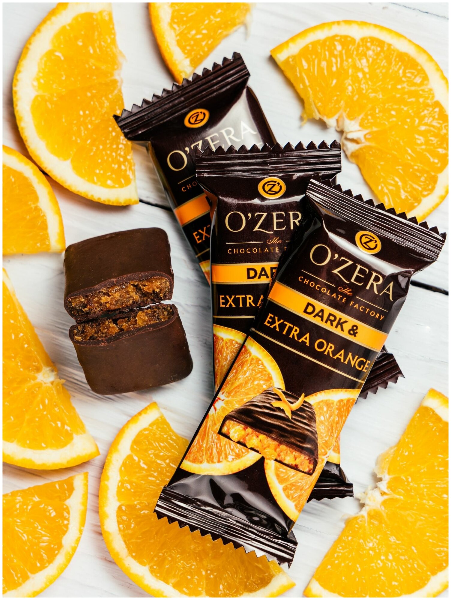 "OZera", шоколад горький Dark & Extra Orange, 40 г (упаковка 15 шт.)KDV - фотография № 5