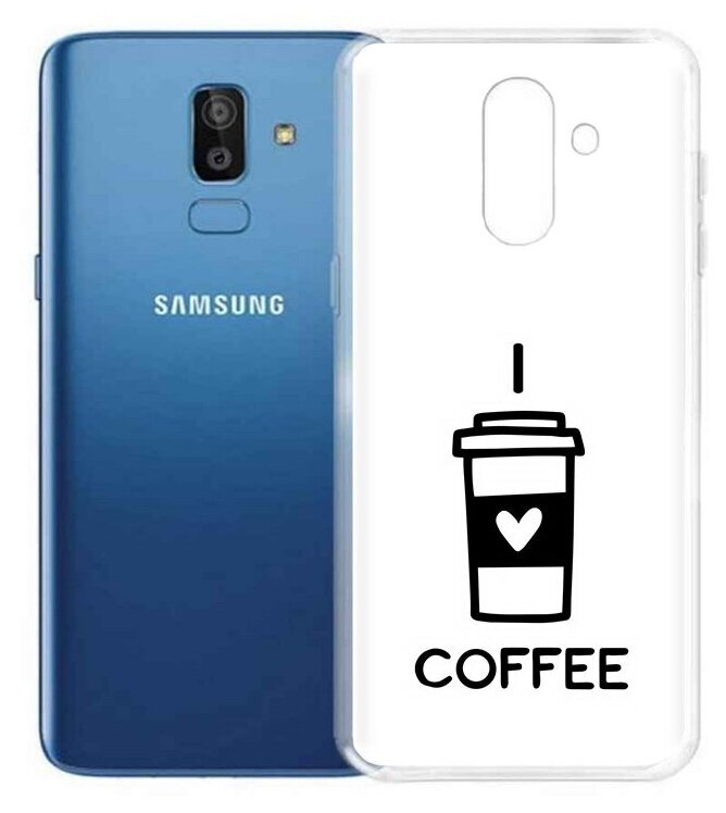 Чехол задняя-панель-накладка-бампер MyPads Я люблю кофе для Samsung Galaxy J8 2018 (SM-J810) противоударный
