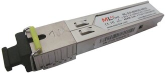 Модуль MlaxLink оптический одноволоконный SFP WDM, 1.25Гб/с, 40км, 1550/1310нм, SC, DDM