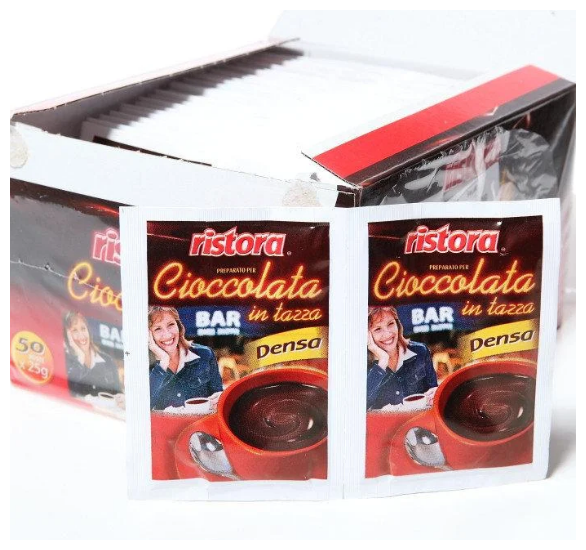 Горячий шоколад "RISTORA" В коробке 50 пакетиков ПО 25 гр. - фотография № 3