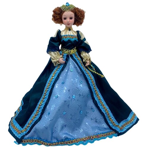 Кукла коллекционная BLT керамическая на подставке дама Средневековья принцесса