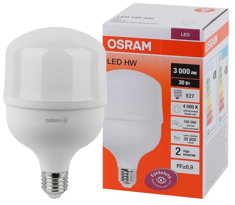 Лампа светодиодная OSRAM LED HW 30w/840 230v 4000K E27 4058075576773