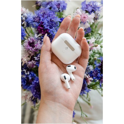 Беспроводные наушники Bluetooth с микрофоном сенсорное управление индикатор заряда AMFOX TWS A80 белые гарнитура блютус для телефона Android 145000₽