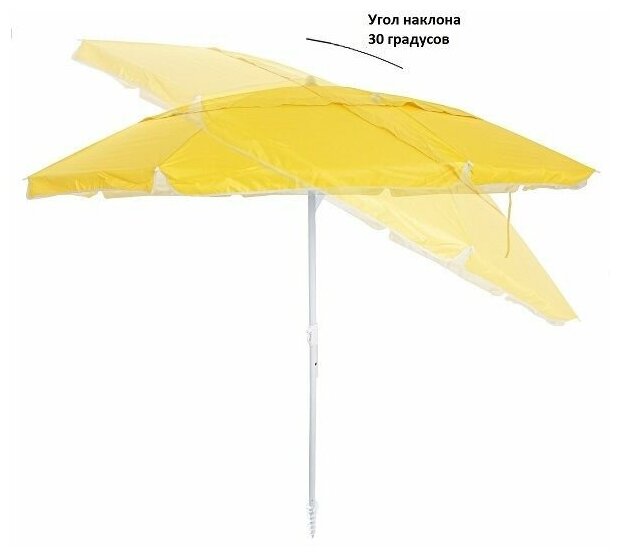 Садовый зонт Green Glade 2,2 м желтый. арт. A1282 - фотография № 6