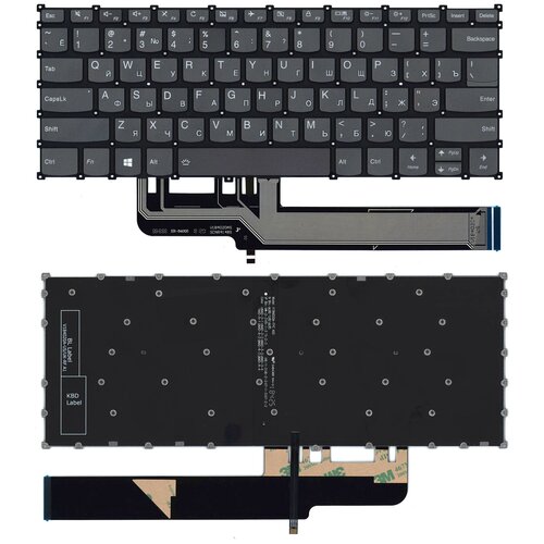 клавиатура для ноутбука lenovo xiaoxin air 14 14 iil 14 are 14 itl 2021г черная без рамки с подсветкой Клавиатура для ноутбука Lenovo XIAOXIN Air-14 2019 540S-14 черная с подсветкой