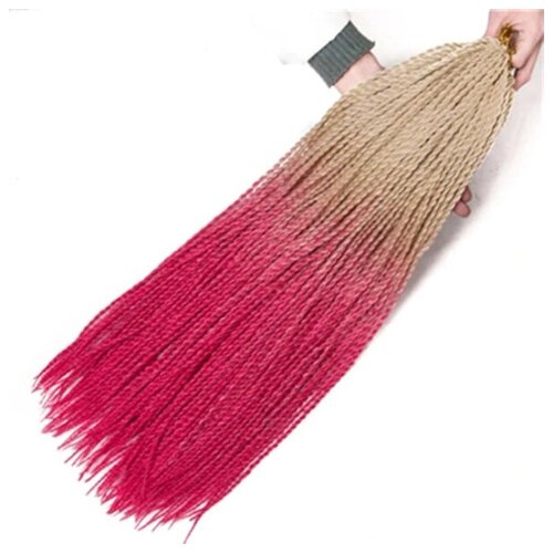 Купить Канекалон Сенегальские косы 65 см, омбре из блонда в розовый, Happy Pirate, канекалон