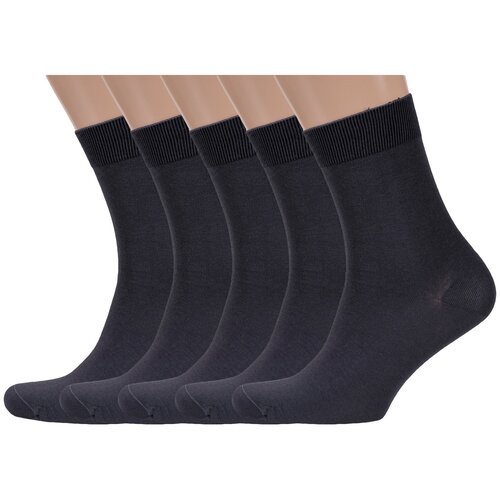 Носки RuSocks, 5 пар, размер 25 (38-40), серый