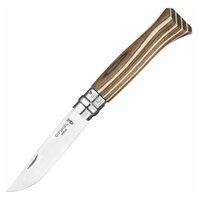 Нож Opinel №08, нержавеющая сталь, ручка из березы, коричневая ручка
