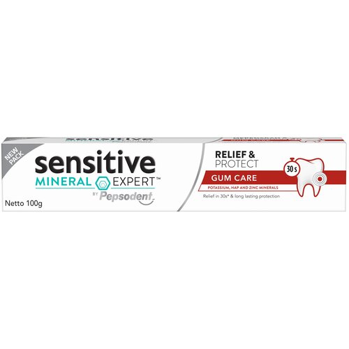 Зубная паста Pepsodent Sensitive Mineral Expert Gum Care, 100 мл, 100 г зубная паста sensitive plus gum care 94г