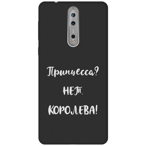 Матовый Soft Touch силиконовый чехол на Nokia 8, Нокиа 8 с 3D принтом Princes? W черный матовый soft touch силиконовый чехол на nokia 8 нокиа 8 с 3d принтом the nineties w черный