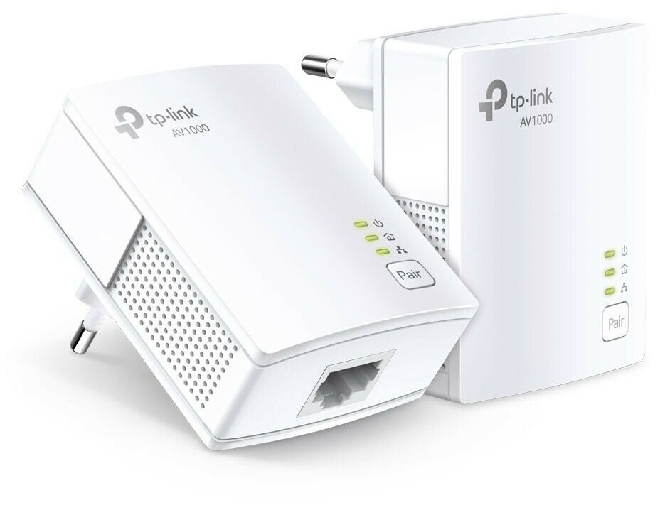 Сетевой адаптер TP-Link AV1000 Gigabit Powerline Starter KitSPEED: 1000 Mbps PowerlineSPEC: Broadcom CPU, HomePlug AV2, 1+1 Gigabit PortFEATURE: Plug and Play, tpPLC Utility, Pair for More SecurityKIT: 2× TL-PA7017"