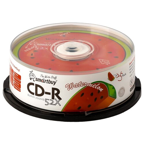 Smartbuy CD-R 80min 52x Fresh-Watermelon CB-25 smartbuy cd r 80min 52x fresh watermelon cb 25