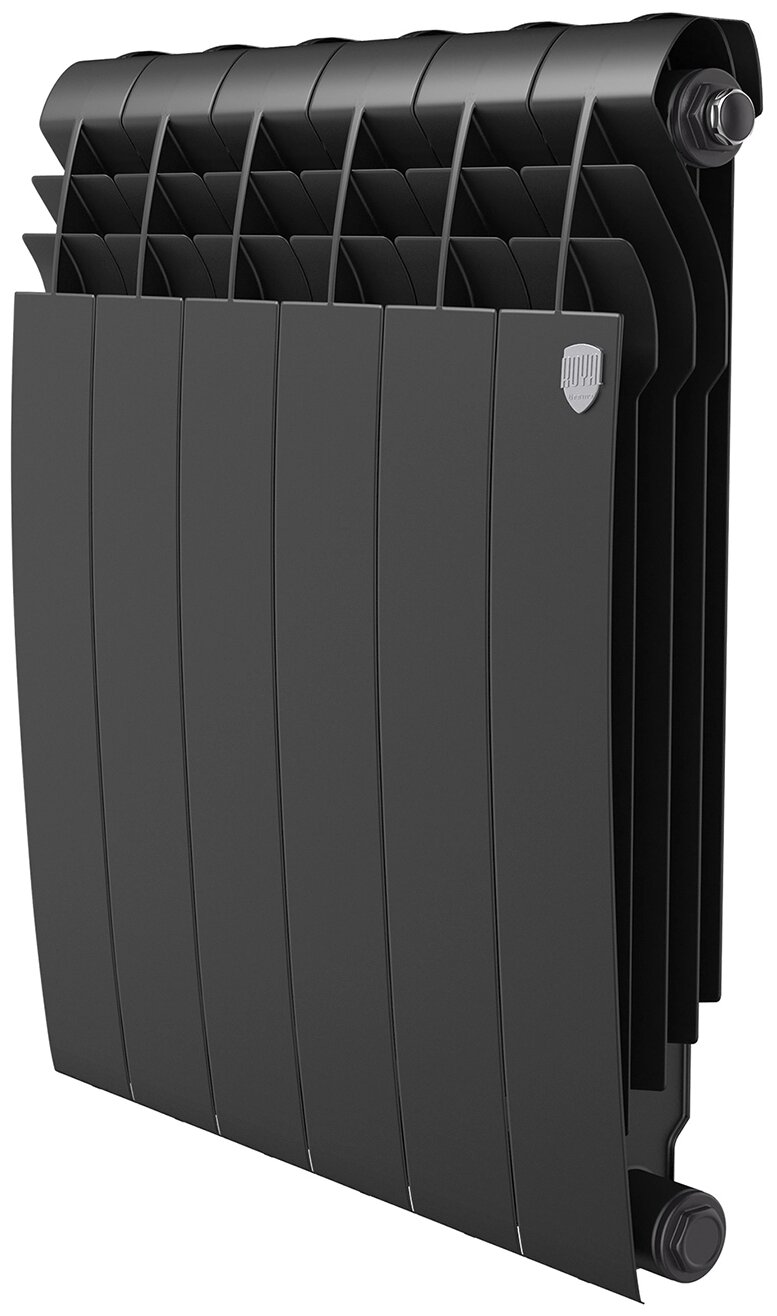 Радиатор биметаллический Royal Thermo BiLiner 500 6 секций, noir sable