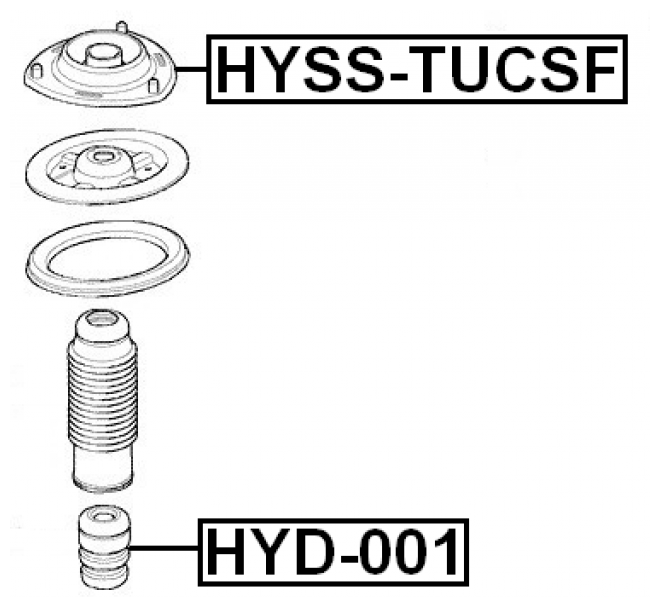 Отбойник переднего амортизатора Febest HYD-001