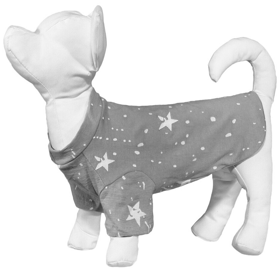 Yami-Yami футболка со звёздами для собак, серая, размер XS, длина спины 20 см