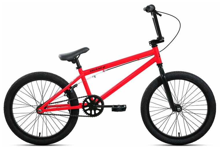 Велосипед экстремальный с колесами 20" Forward Zigzag 20 GO BMX красно-черный, стальная рама 20,4"