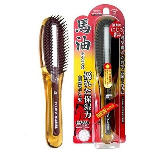 Ikemoto Щетка для поврежденных волос с лошадиным маслом - Du-boa horse oil damage care brush, 1шт