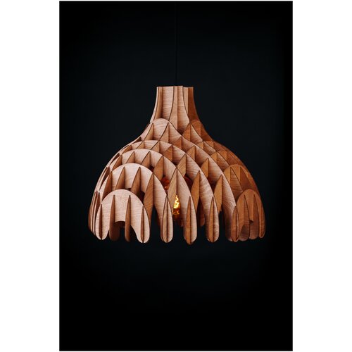 Люстра подвесная светильник из дерева Параметрик