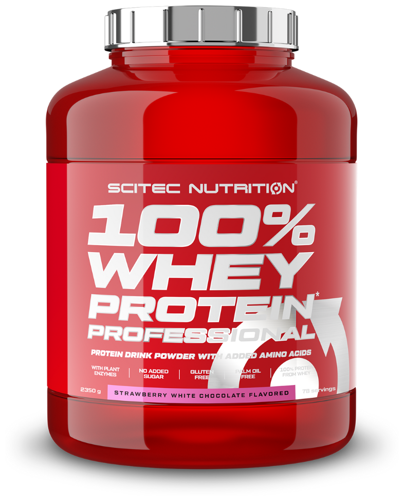 Scitec Nutrition 100% Whey Protein Professional 2350 гр, клубника- белый шоколад