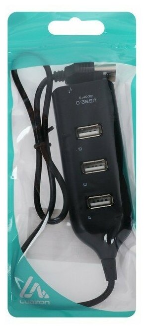 Luazon Home USB-разветвитель (HUB) LuazON HGH-63009, на 4 порта, микс