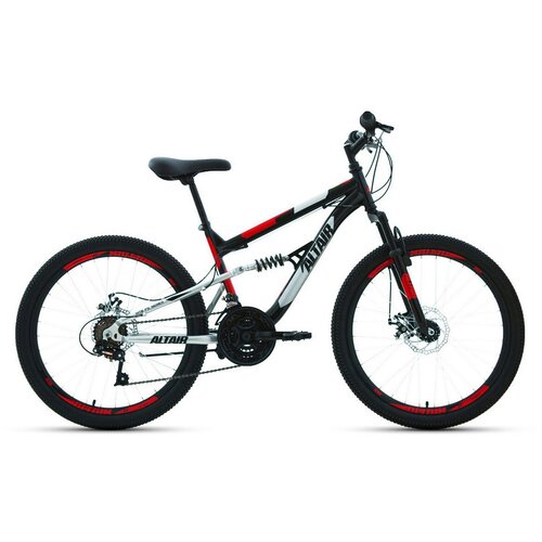 Подростковый горный велосипед 24 дюйма Altair - MTB FS 24 disc 2022 Черный Красный 1614000₽