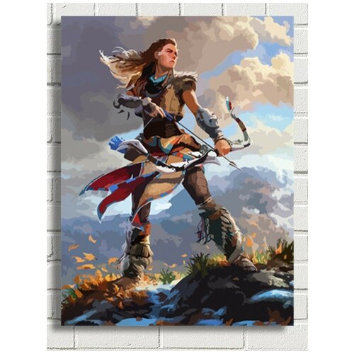 Картина по номерам игра Horizon Zero Dawn (Элой) - 8917 В 30x40 картина по номерам на холсте игра horizon zero dawn 8917 в 60x40