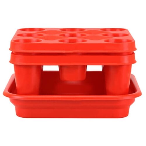 Стойка для сушки на 18 бутылок, красная (Ferrari)