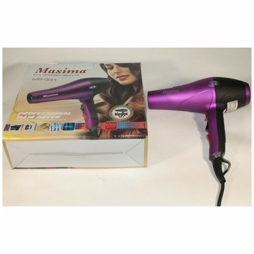 Фен Masima MS-331 Professional 6000Вт. 2-насадки