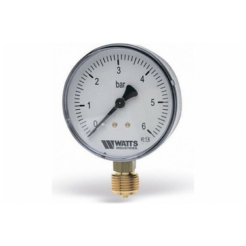 Манометр Watts (10007723) 1/4 НР(ш) радиальный 6 бар d63 мм
