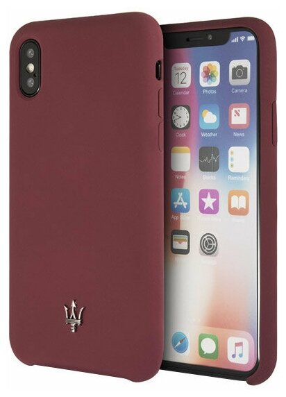 Maserati для iPhone XS Max Silicone case Hard Red